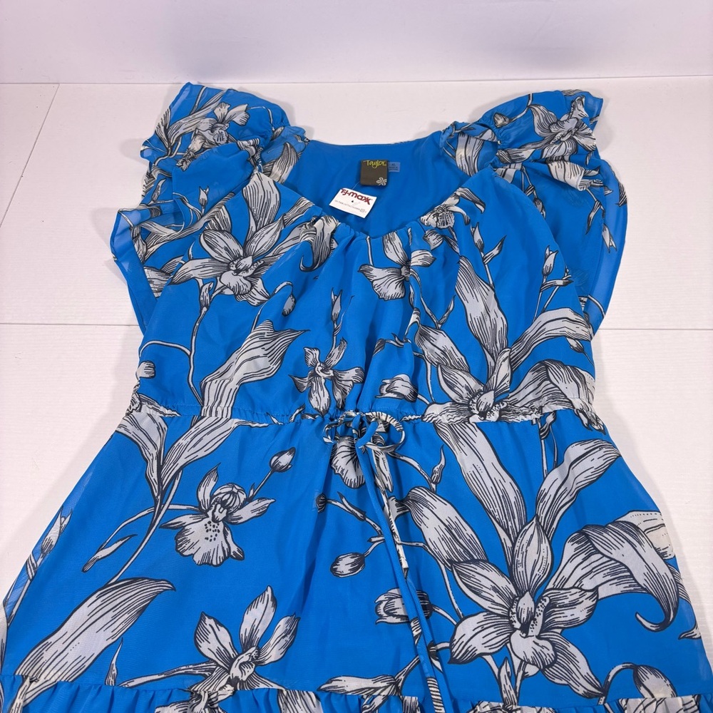 Taylor Blue Floral Maxi Dress - Picture 3 of 7